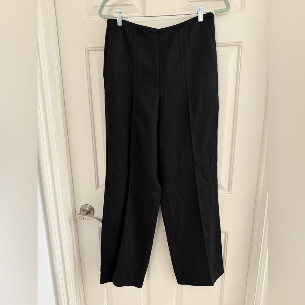 Ann Taylor size 8 Linen side zip Wide Leg Trousers